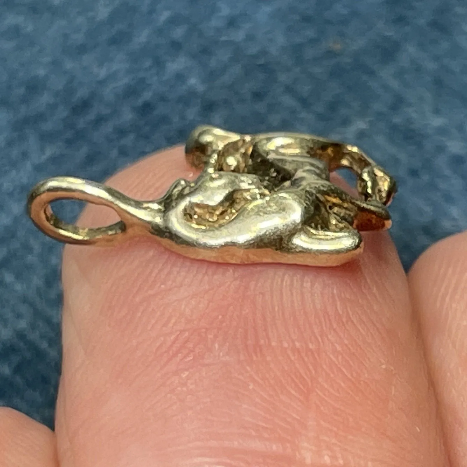10k Yellow Gold BABY UNICORN Pendant.  ***TEENY TINY***
