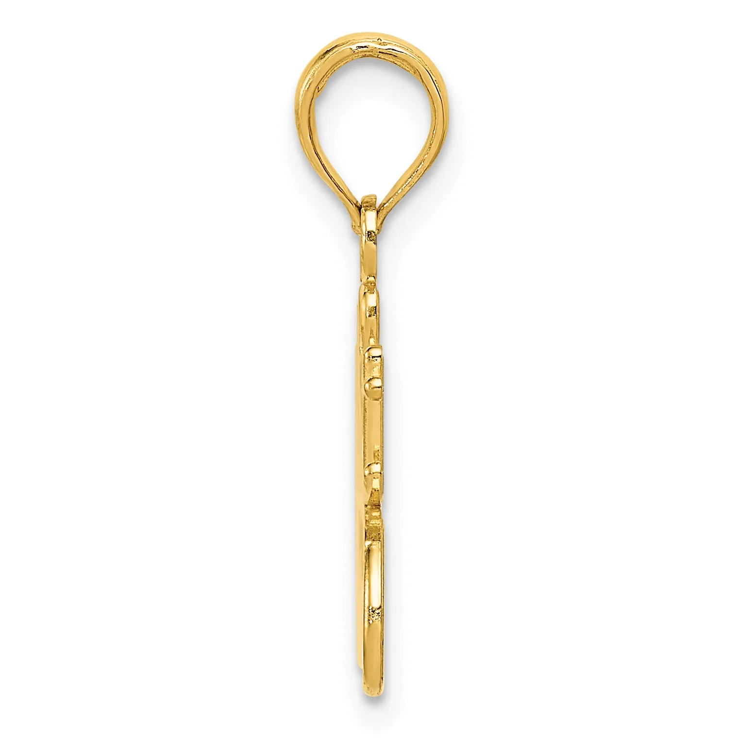14K Gold #1 Great Grandmother Charm Solid Casted Design