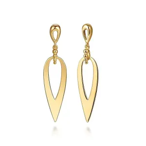 14K Yellow Gold Bujukan Stud Drop Earrings - EG15206Y4JJJ