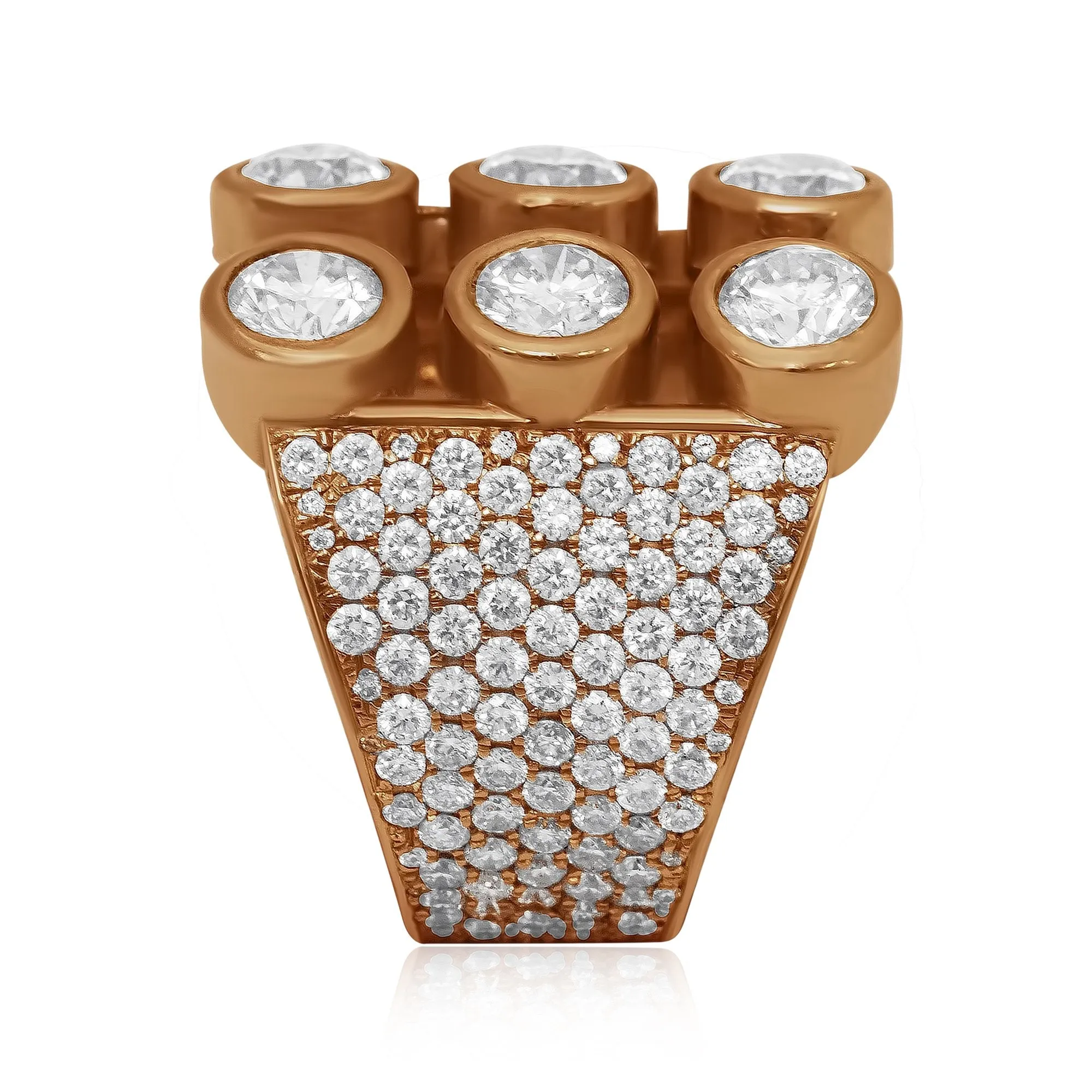 14k Yellow Gold Majestic Diamond Eternity Band 4.48 Ctw