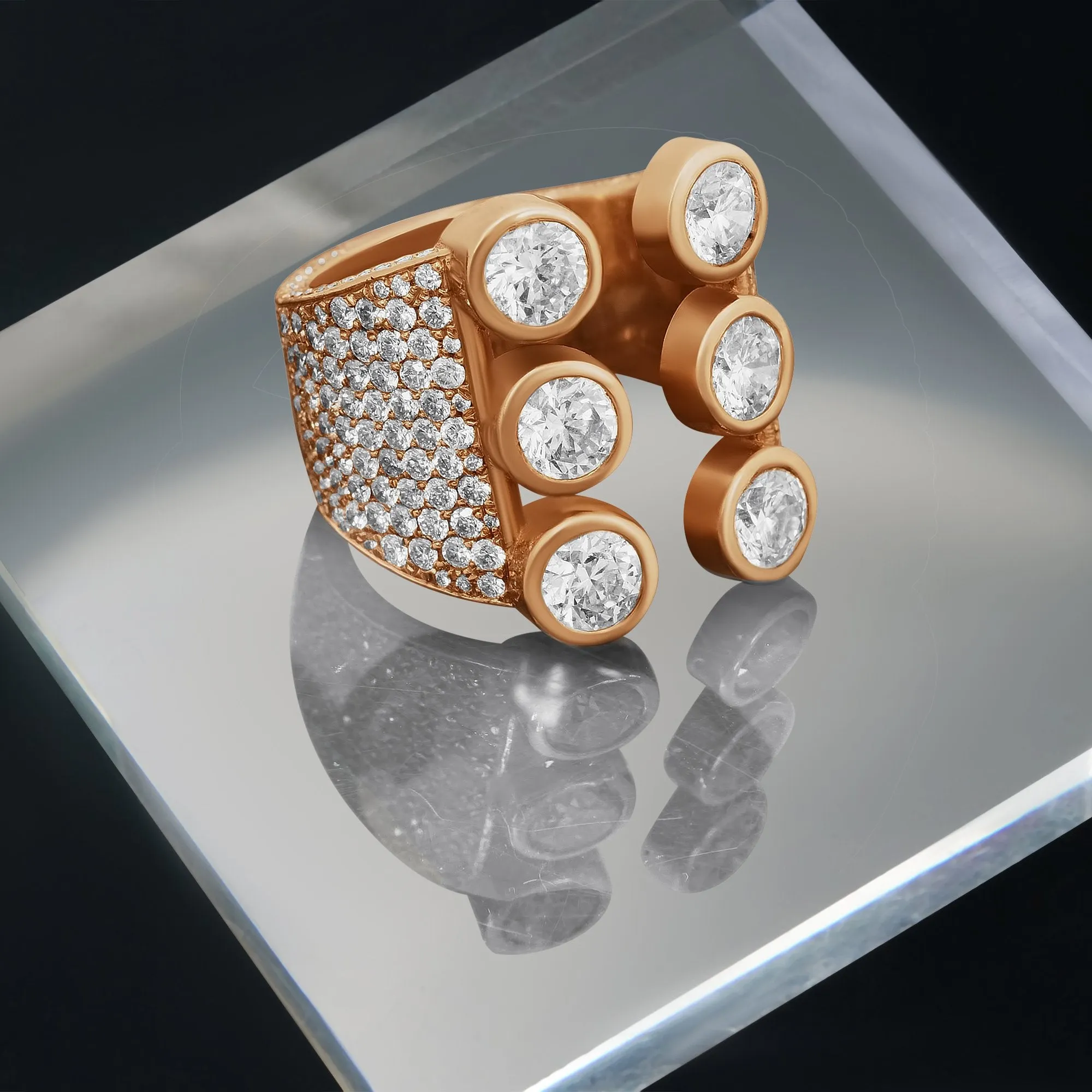 14k Yellow Gold Majestic Diamond Eternity Band 4.48 Ctw