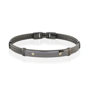 18k Gold Accent Cable Bracelet 7mm
