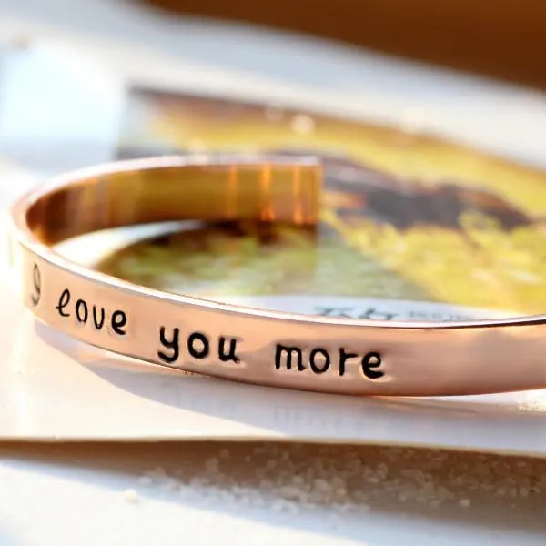 18k Gold Plated - I Love You More Bangle