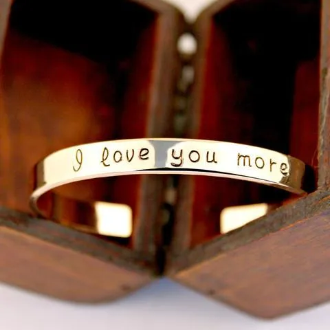 18k Gold Plated - I Love You More Bangle