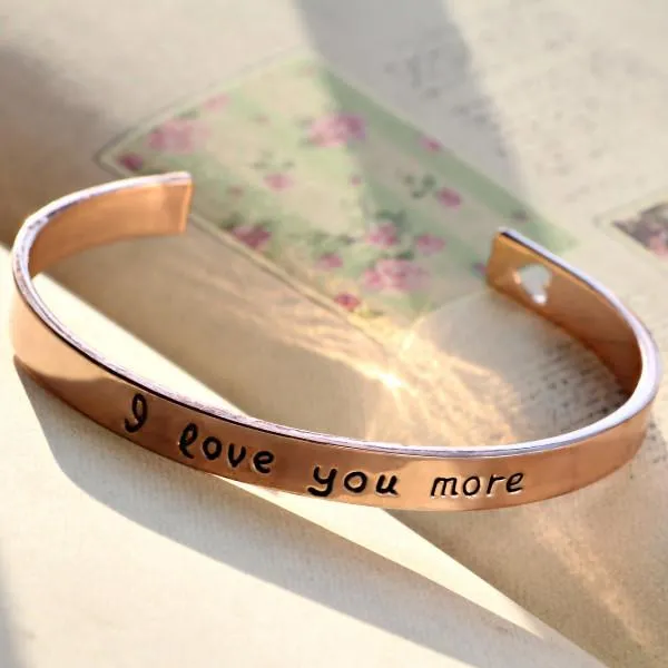18k Gold Plated - I Love You More Bangle