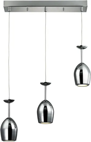 20"W 3-Light Pendant Hazelnut Bronze