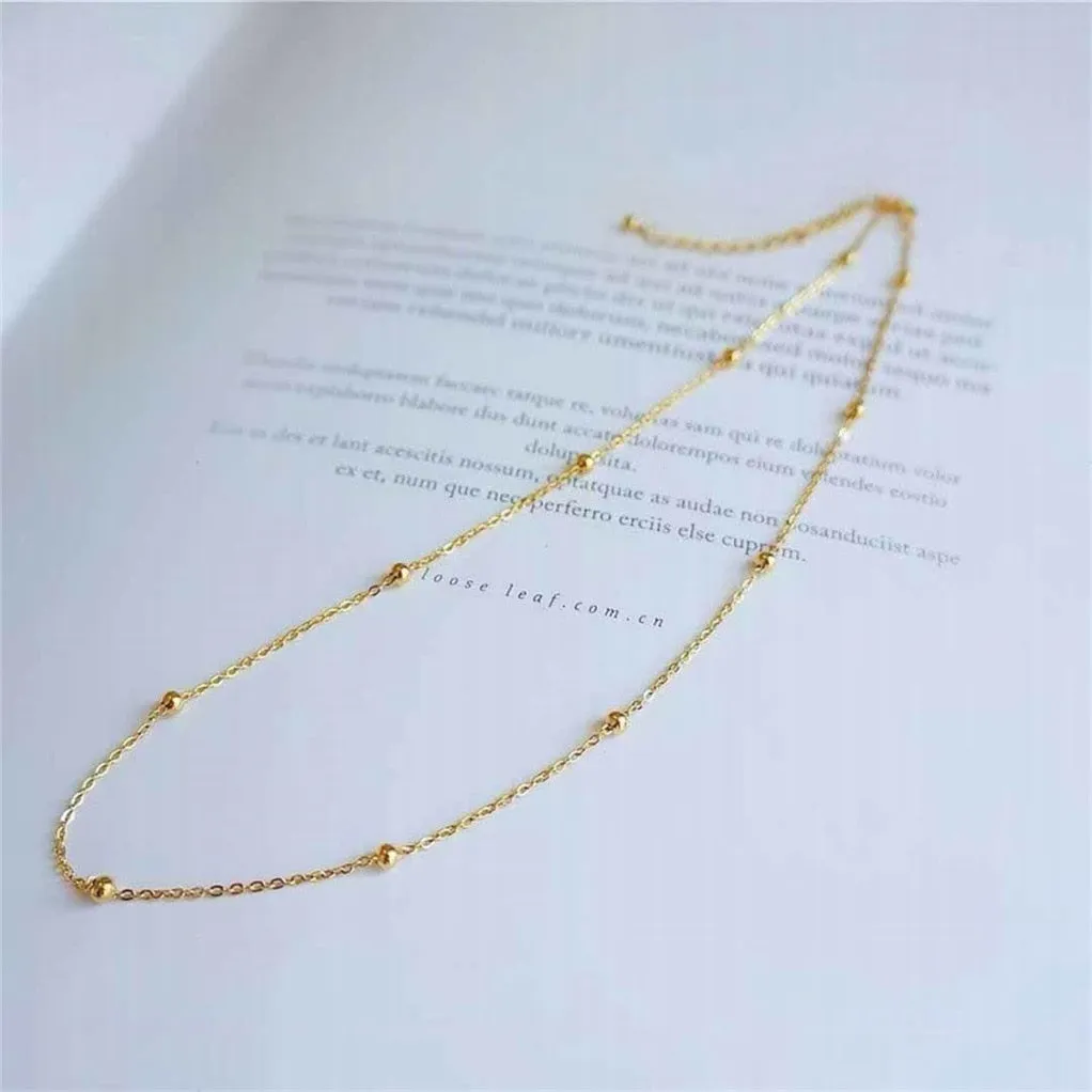 316L Stainless steel gold colour Ball pendant Necklace