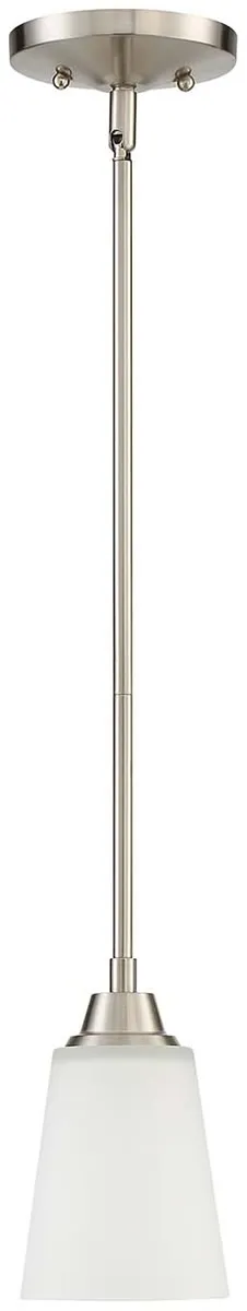 5"W Grace 1-Light Mini Pendant Light Brushed Polished Nickel