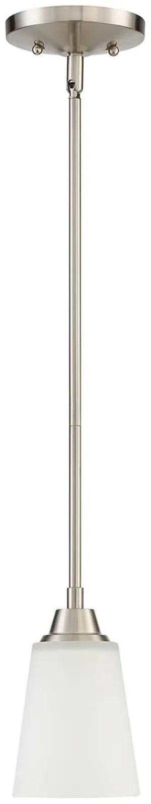 5"W Grace 1-Light Mini Pendant Light Brushed Polished Nickel
