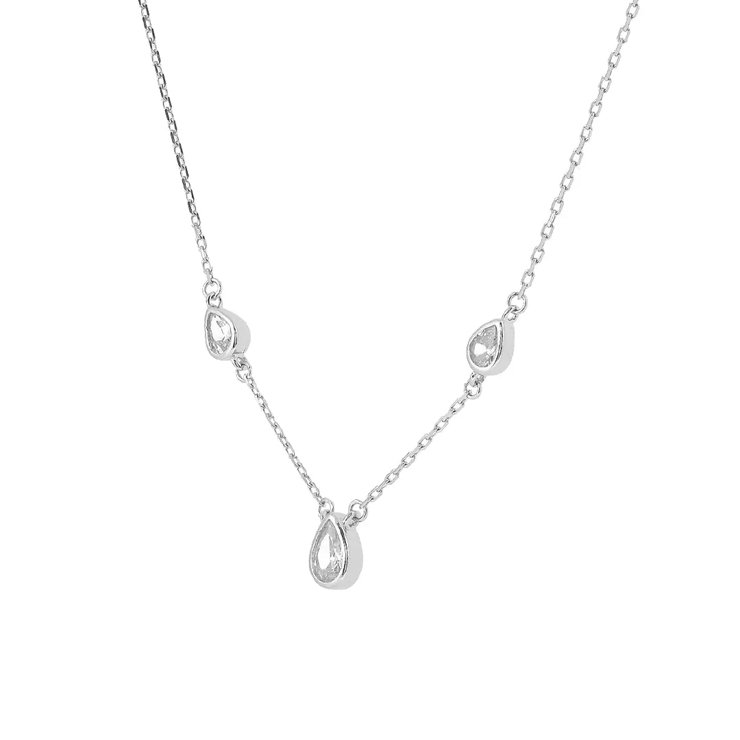 925 Sterling Silver Silver Raindrop Chain