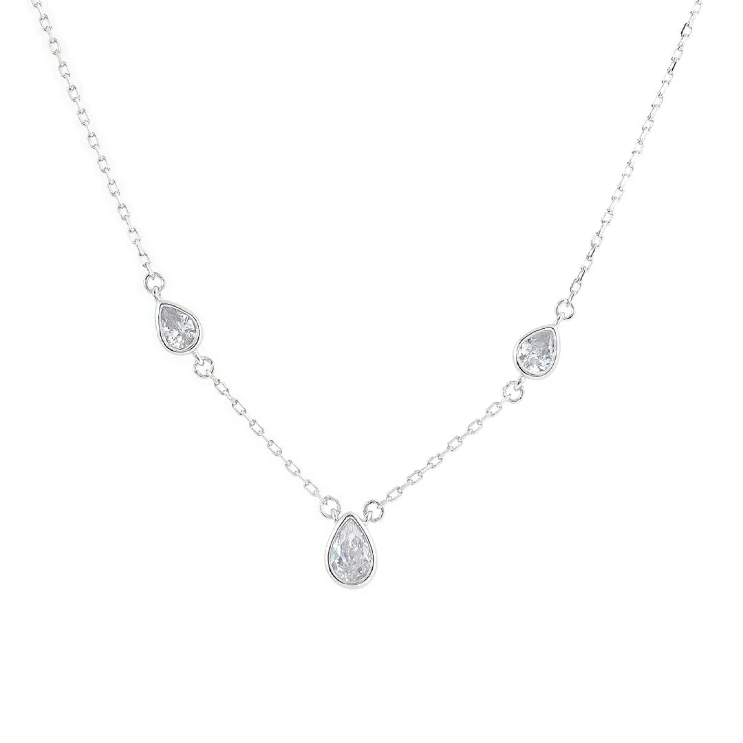 925 Sterling Silver Silver Raindrop Chain