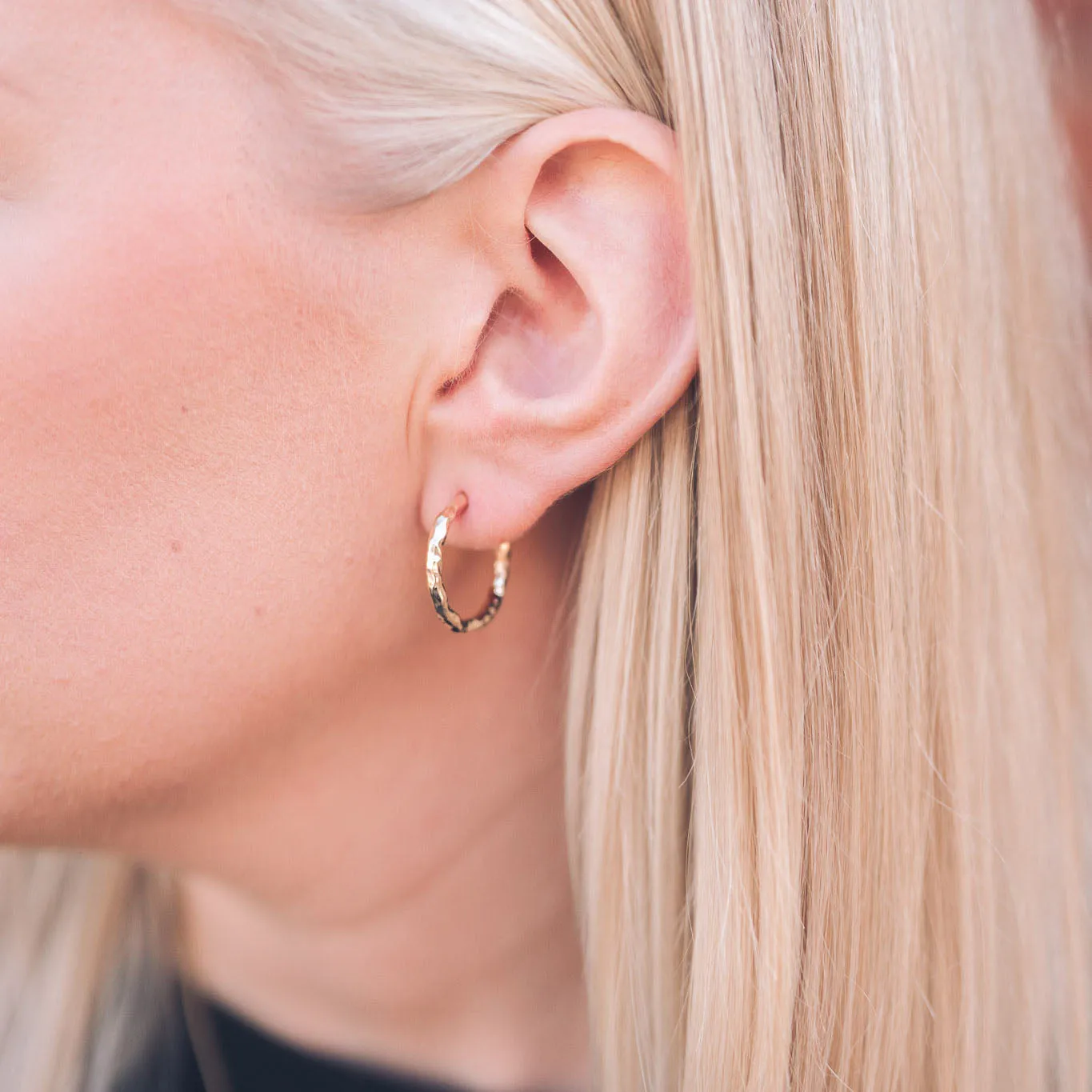 9ct Gold Fairy Hoop Earrings