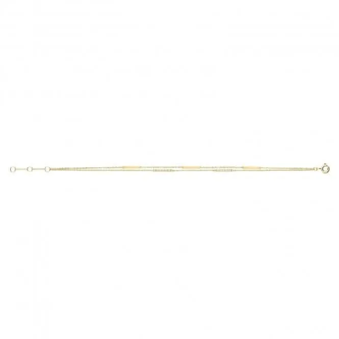 9ct Yellow Gold Multi Bar Bracelet BR638