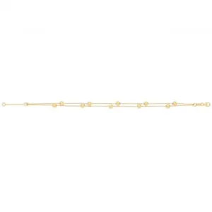 9ct Yellow Gold Two-Strand Beaded Bracelet BR408