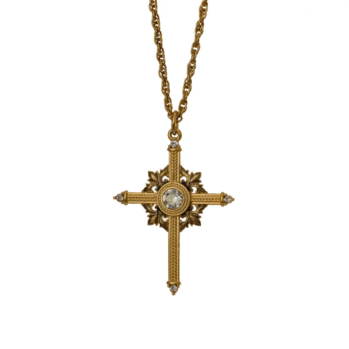 Agape - Queen Tamar Mlke Long Cross Necklace
