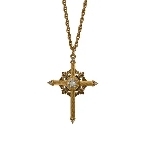 Agape - Queen Tamar Mlke Long Cross Necklace