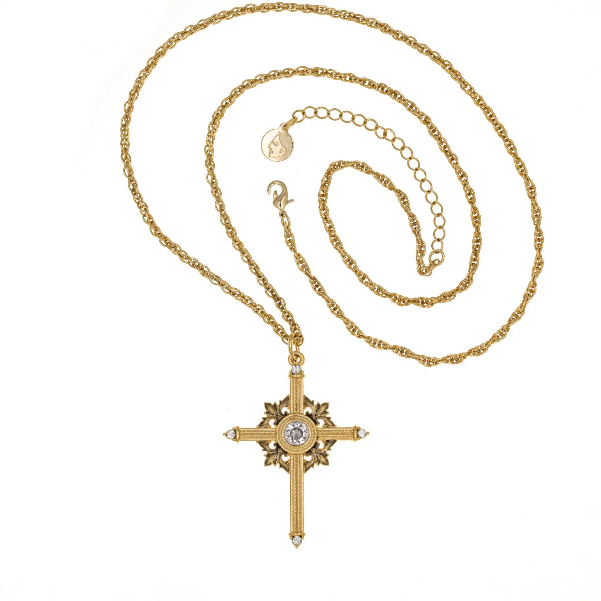 Agape - Queen Tamar Mlke Long Cross Necklace