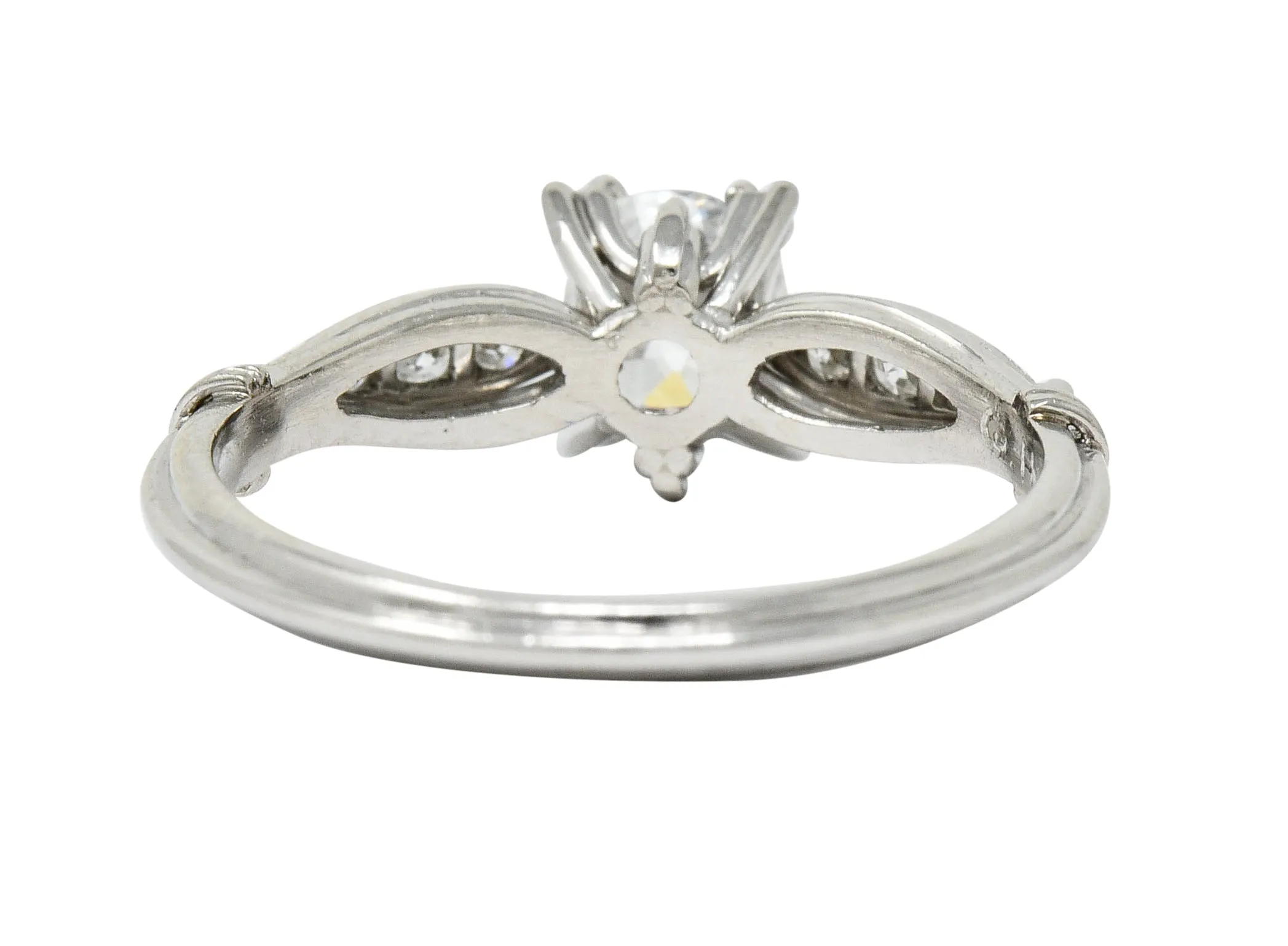 Art Deco 0.75 CTW Diamond Platinum Engagement Ring GIA