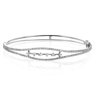 Bangle in 18k Gold with Diamonds LB2275 WHITE 18K X