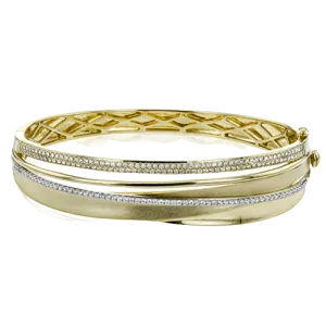 Bangle in 18K Gold with Diamonds LB2294-Y_WHITE_18K_X_YELLOW
