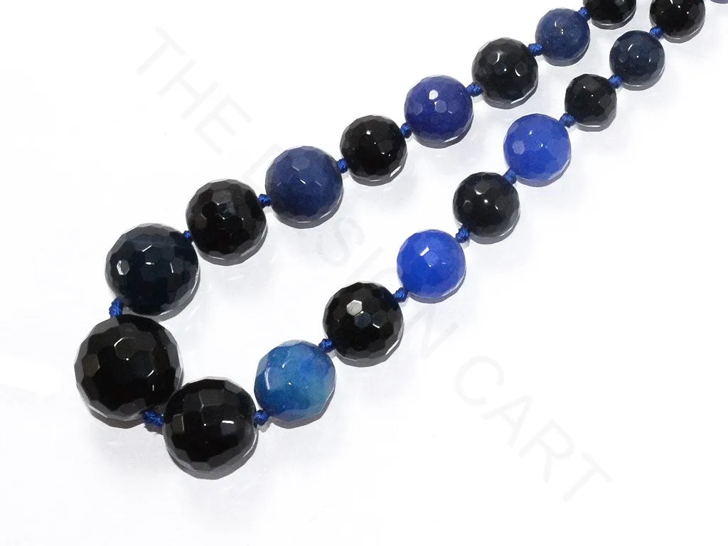 Blue Black Round Agate Stones