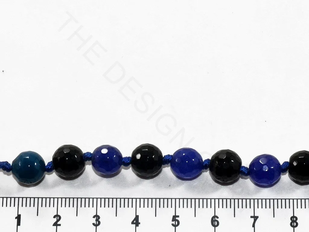 Blue Black Round Agate Stones