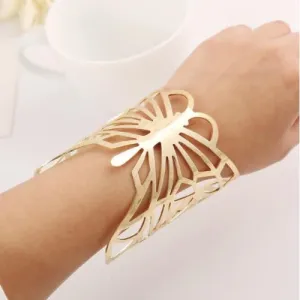 Bold Hollow Butterfly Alloy Bracelet