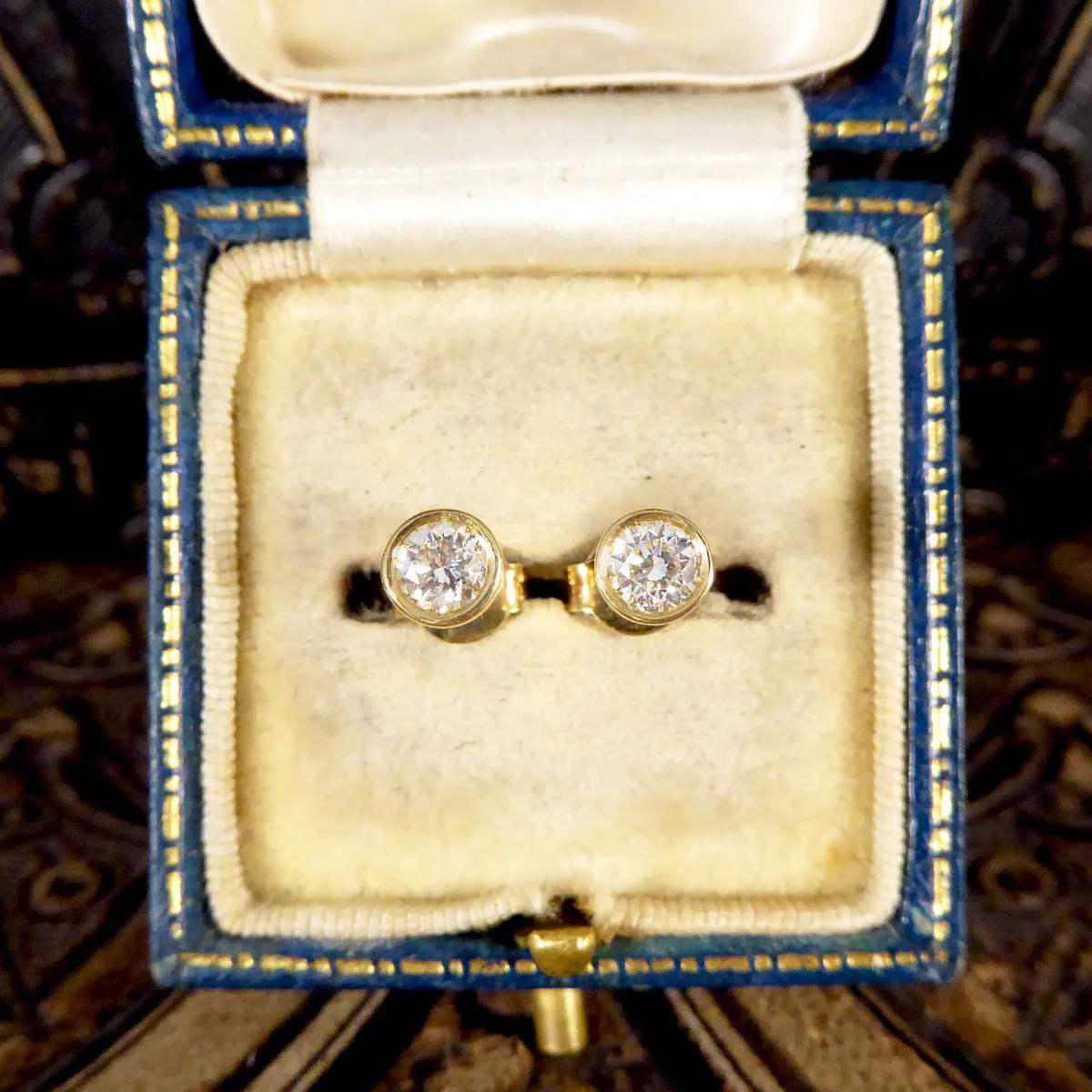 Brilliant Cut Collar Set 0.50ct Diamond Stud Earrings in 18ct Yellow Gold