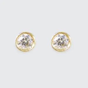 Brilliant Cut Collar Set 0.50ct Diamond Stud Earrings in 18ct Yellow Gold