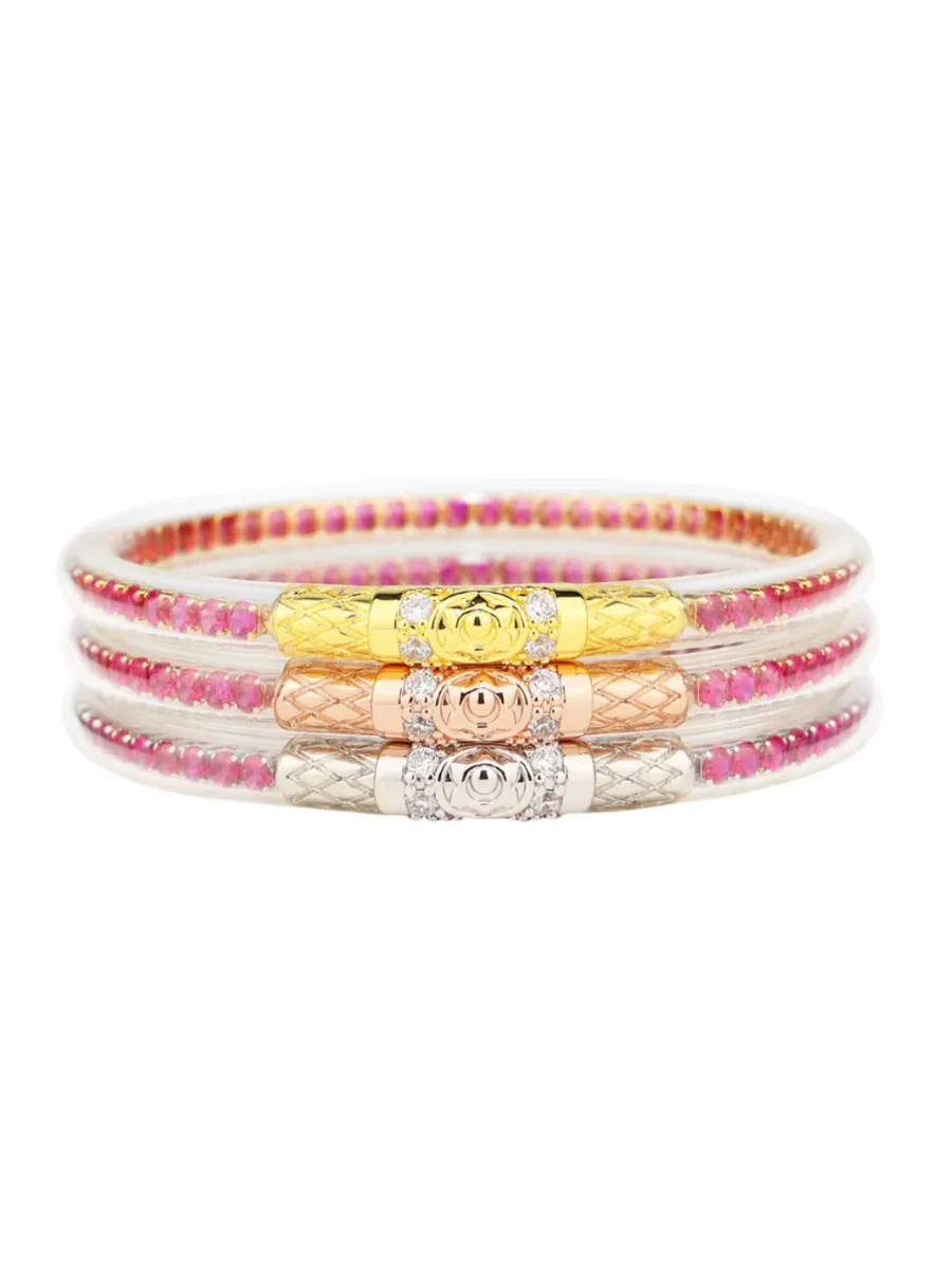 BuDhaGirl | Three Queens All Weather Bangles - Epic Pink