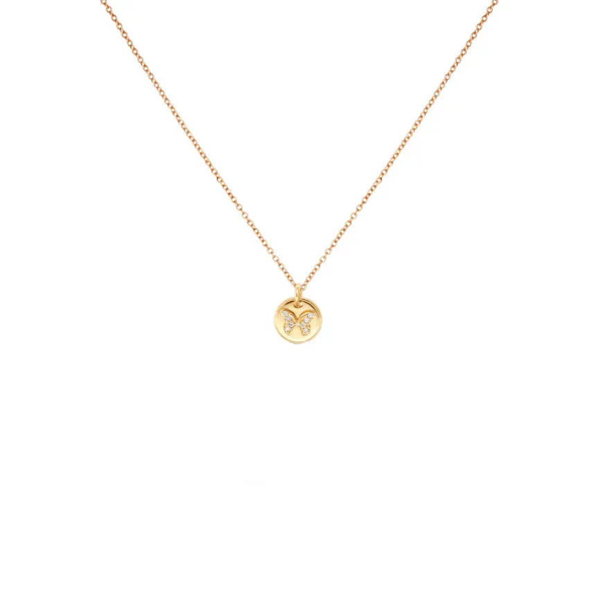 Butterfly Medallion Necklace