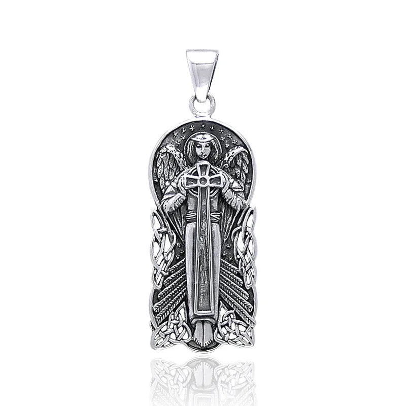Celtic Angel Of Devotion Silver Pendant TP3442