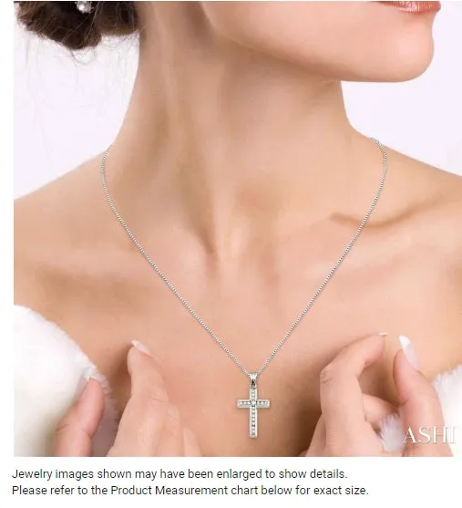 Channel Set Cross Diamond Pendant