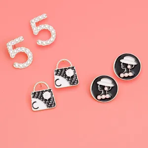 Chic Trio: Designer-Inspired Silver Earring Set