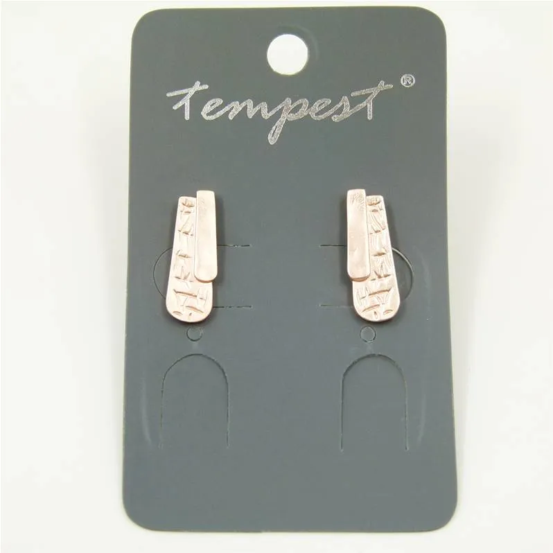 Contemporary shape stud earrings