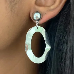 CONTEMPORARY TWISTED CIRCULAR DROP EARRINGS