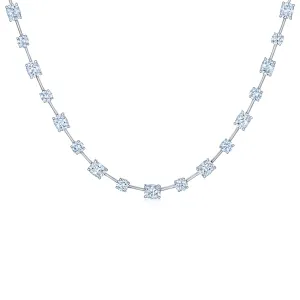 Cushion and Round Diamond Necklace