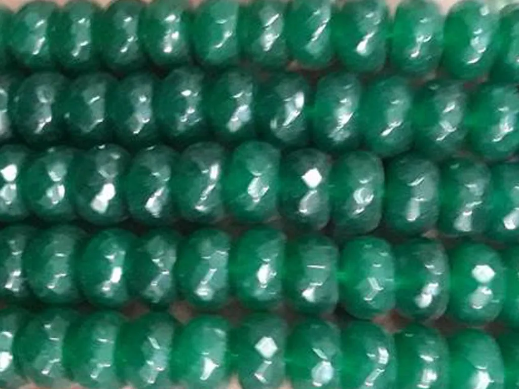 Dark Green Circular Agate Stones
