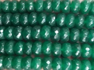 Dark Green Circular Agate Stones