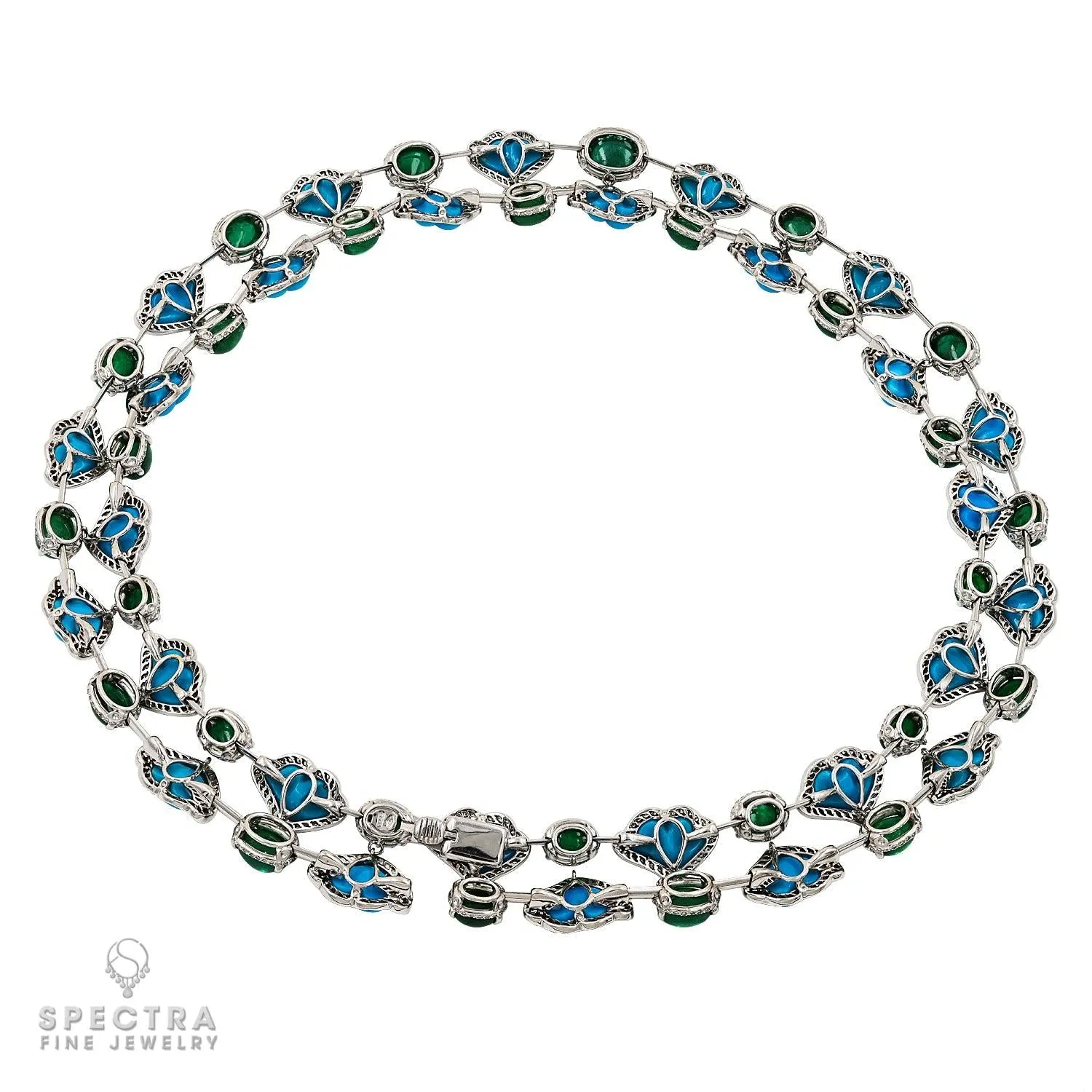 De Ambrosi Contemporary Carved Gemstone Princess Necklace