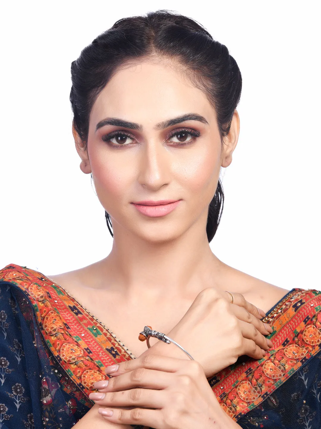 DESI COLOUR Multicoloured  Gold-Toned Contemporary Jhumkas