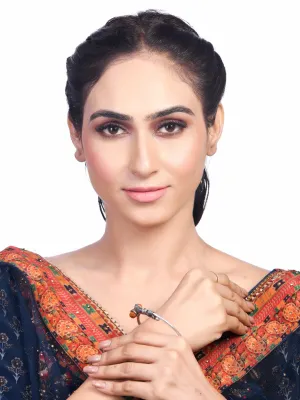 DESI COLOUR Multicoloured  Gold-Toned Contemporary Jhumkas