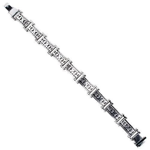 Diamond Three Row Bracelet in 14k White Gold 8 Ctw