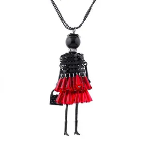 Dress Doll  Pendant Necklace