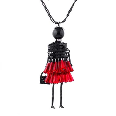 Dress Doll  Pendant Necklace