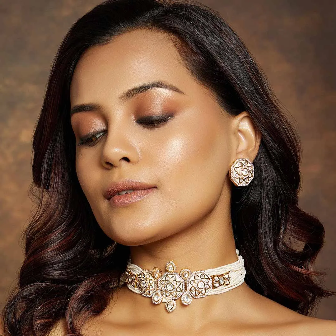 Elegant Pearl Choker Set - MRJBR23NS 25