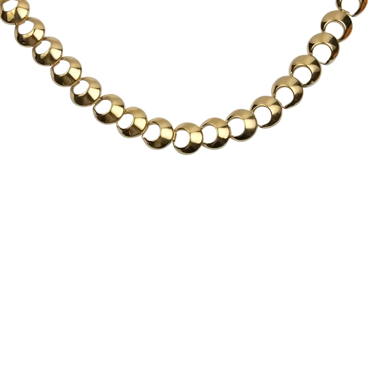 Estate 18k Yellow Gold Open Link 15" Neck Chain