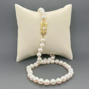 Estate Mikimoto 18K Y Gold 6.4mm Akoya Pearl 16” Necklace