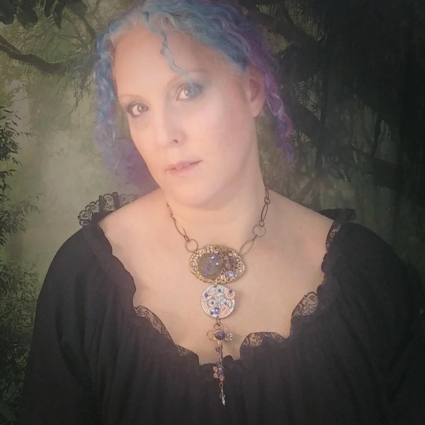 Fantasy Purple Bee Necklace - Queen of the Amethyst Hive
