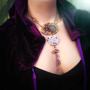 Fantasy Purple Bee Necklace - Queen of the Amethyst Hive